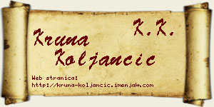 Kruna Koljančić vizit kartica
